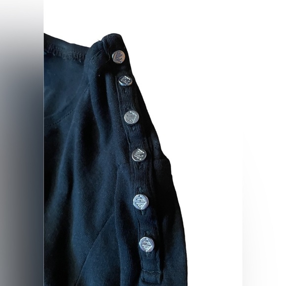 Lauren Ralph Lauren long sleeve black shirt with silver colored buttons size 1X - Picture 6 of 6